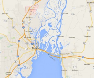 homeowners insurance in Satsuma Alabama map